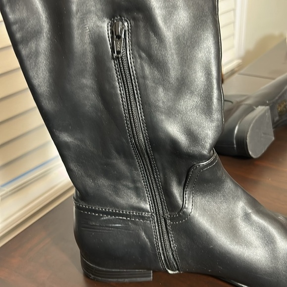 Aldo Catera Black Knee High Boots Faux Leather Size 11 - Picture 5 of 17
